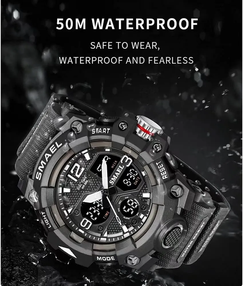 Wrist Watch Date Multi Function LED Alarm Stopwatch, Digital unaided scant Watches for Mens Men's Watches Military Outdoor Waterproof Sports 