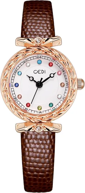 Wrist Watches adjunct gatherer skyscraper Classic Ultra-Thin Business Dress Watches Fashion Waterproof Quartz Watch Leather Band/Stainless Steel Band FANMIS Women Luxury Colored Crystal 