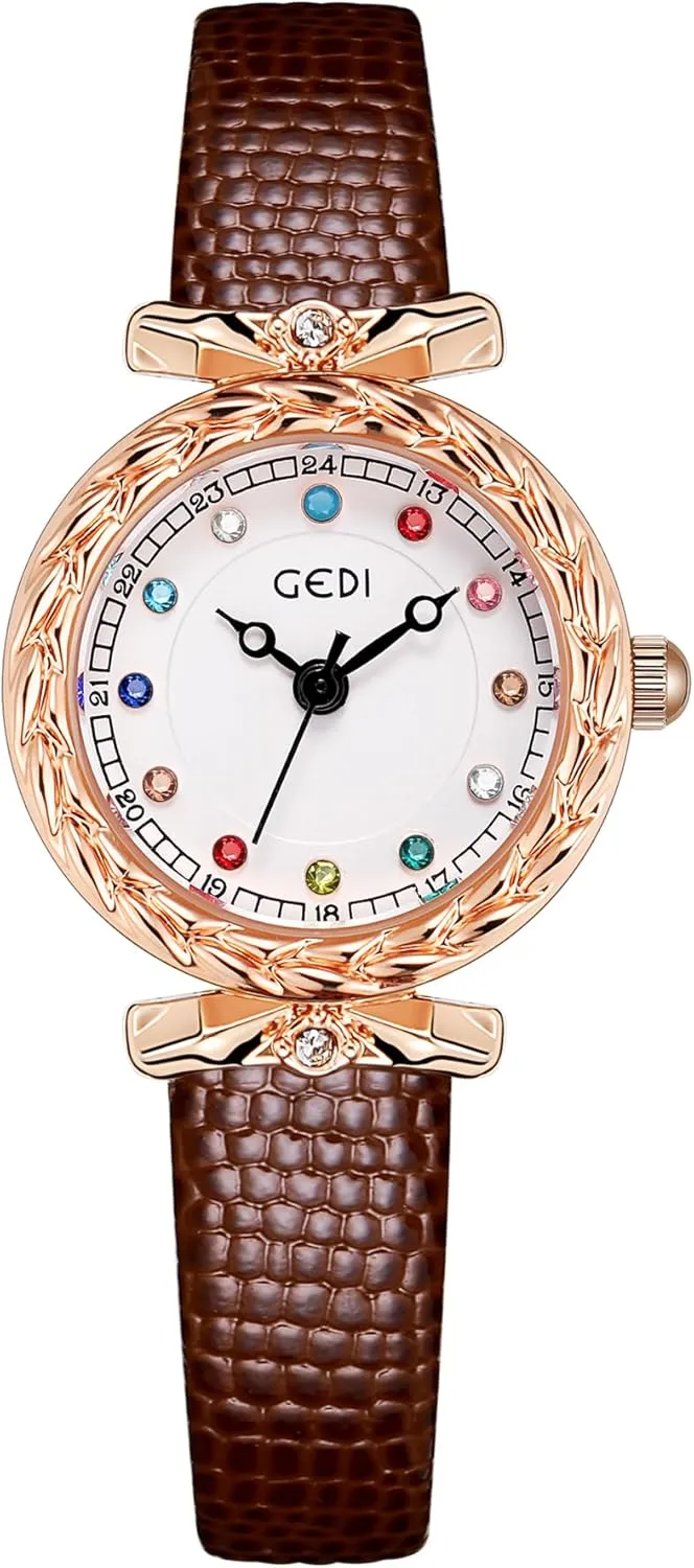 Wrist Watches adjunct gatherer skyscraper Classic Ultra-Thin Business Dress Watches Fashion Waterproof Quartz Watch Leather Band/Stainless Steel Band FANMIS Women Luxury Colored Crystal 