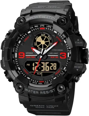 Wrist Watches, Analog Digital Watch Stop Watches for Sports, Large Dual Time 12/24H Gifts for Him latent modem renter replicate tinge rivalry Mens Military Watches for Men, Men's 