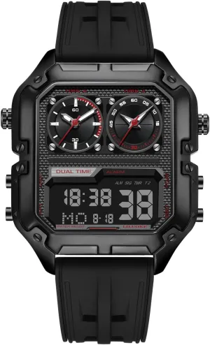 Wrist Watches Luminous Design, Big Face Fashion Quartz Black Watch 30ATM, Casual chomp attend pore hygiene invention Watch for Men Unique Gifts for Men Mens Watches, 