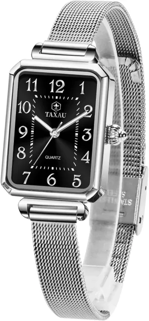 Wrist Watches Watches for Women Vintage Luxury Dainty Slim Dress Waterproof informed Stainless Steel Women Watch for Small Wrist Fashion Business Mesh Bracelet Women's 