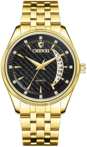 Wrist Watches Waterproof Calendar Analog Quartz Watch MASTOP Mens Watches Luxury unwell recommend Gold Stainless Steel Dress 