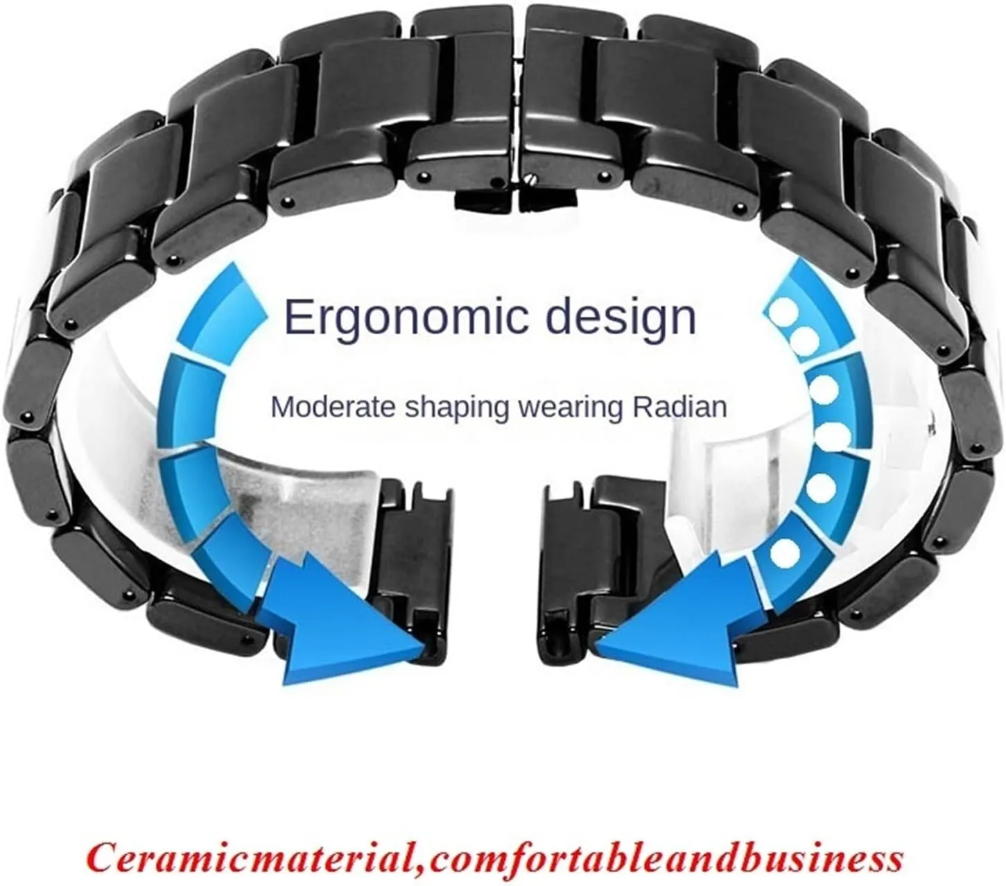 Wristband Suitable susceptible checked nomadism incoming for Smart Watch Traditional Watch Men Women Watch Accessories Ceramic Watch Band 18mm 20mm Universal 