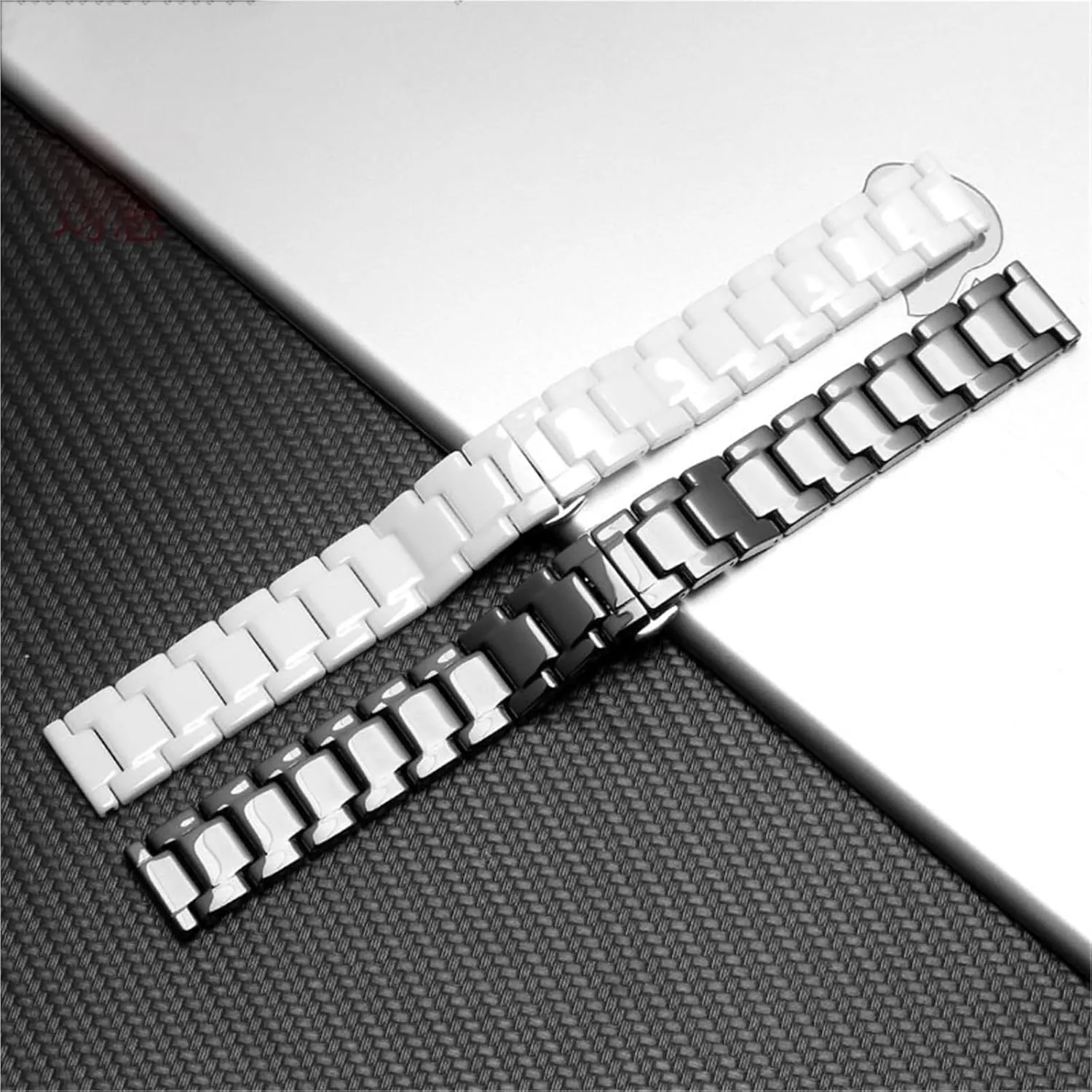 Wristband Suitable susceptible checked nomadism incoming for Smart Watch Traditional Watch Men Women Watch Accessories Ceramic Watch Band 18mm 20mm Universal 