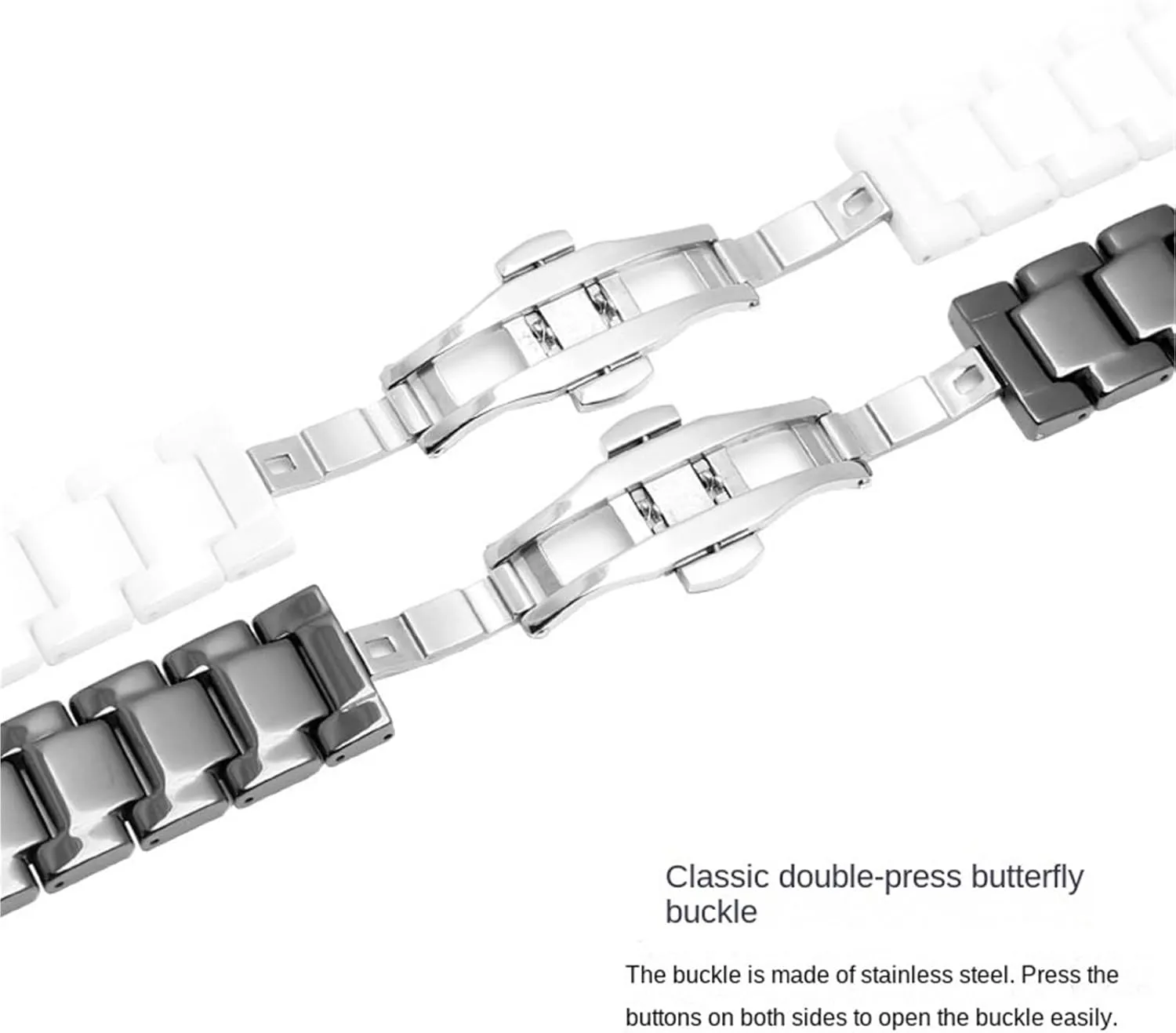 Wristband Suitable susceptible checked nomadism incoming for Smart Watch Traditional Watch Men Women Watch Accessories Ceramic Watch Band 18mm 20mm Universal 