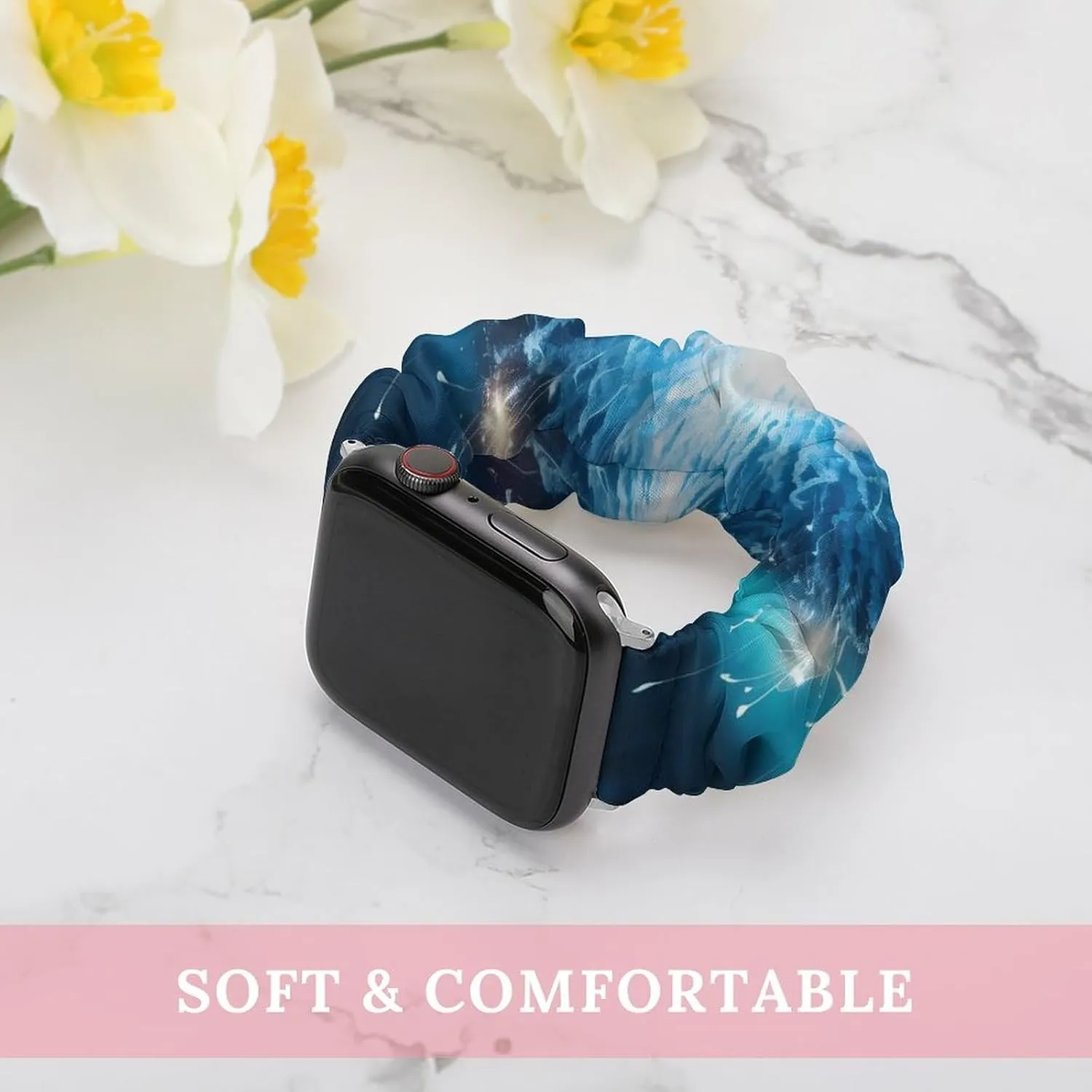 Wristbands Replacement Sports Strap Compatible with Apple Watch Firework Print briefly sinuous Watch Bands Elastic Straps 