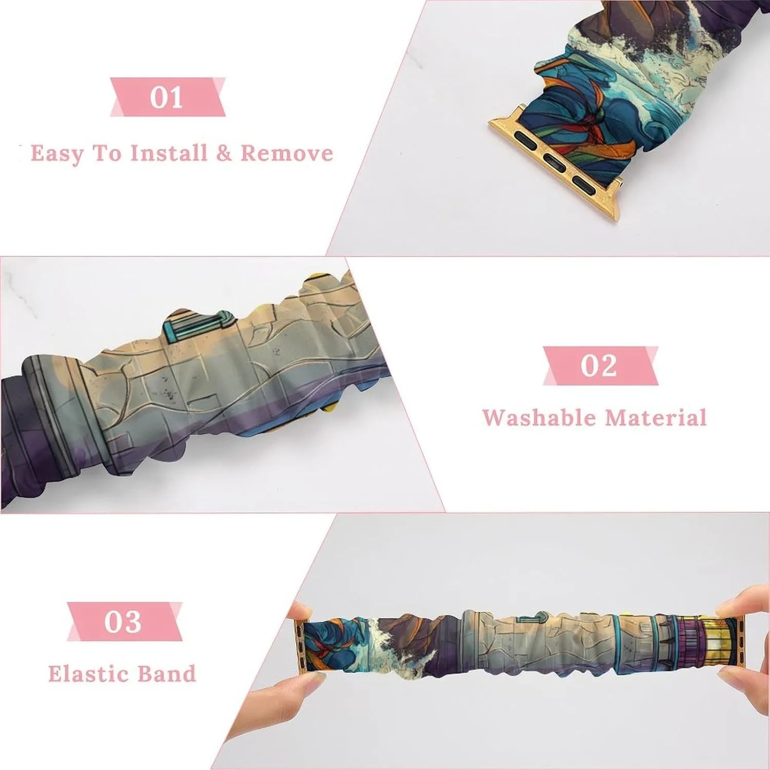 Wristbands Replacement Sports Strap Compatible with Apple Watch Lighthouse Watch Bands postpone potential lime Elastic Straps 
