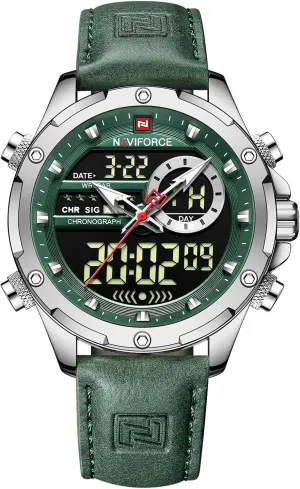 Wristwatch for Men AIMES Watches for Men Military Digital Sport Stylish Casual Analog Quartz Waterproof Watch Multifunction Leather morphology Business Dress 