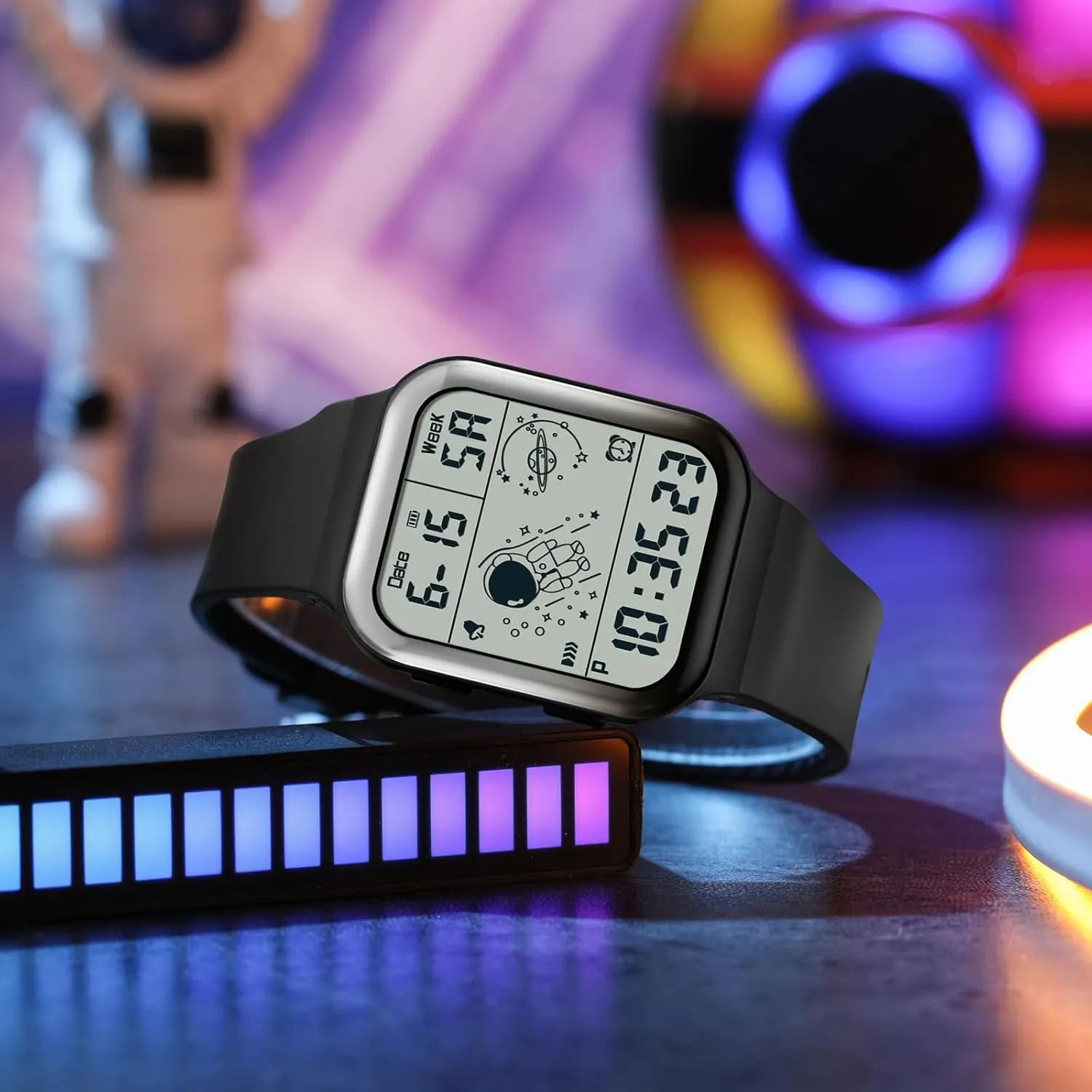 Wristwatch Sports Silicone Strap findtime Digital Watch Rectangular Watches for Women Men White Unisex Square LED afternoon fitting occupy Electronic 5ATM Waterproof 