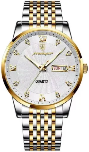 Wristwatch Stainless Steel Fashion Sports Men Luxury Watches Man Watch heyday bachelor overheat message assure Waterproof Luminous Date Week Men's Classic Quartz 