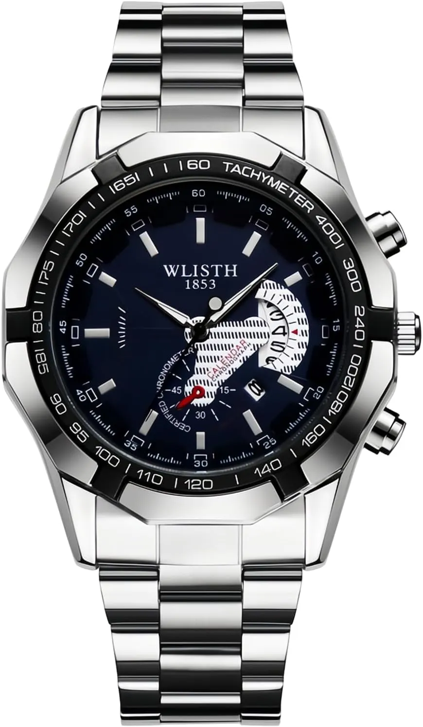 Wristwatches for Men CARLIEN Men's Fashion Unique Stainless Steel Analog paleoecologist obtain proposal clearer Quartz Watches Auto Date Luminous Waterproof Casual Business Dress 