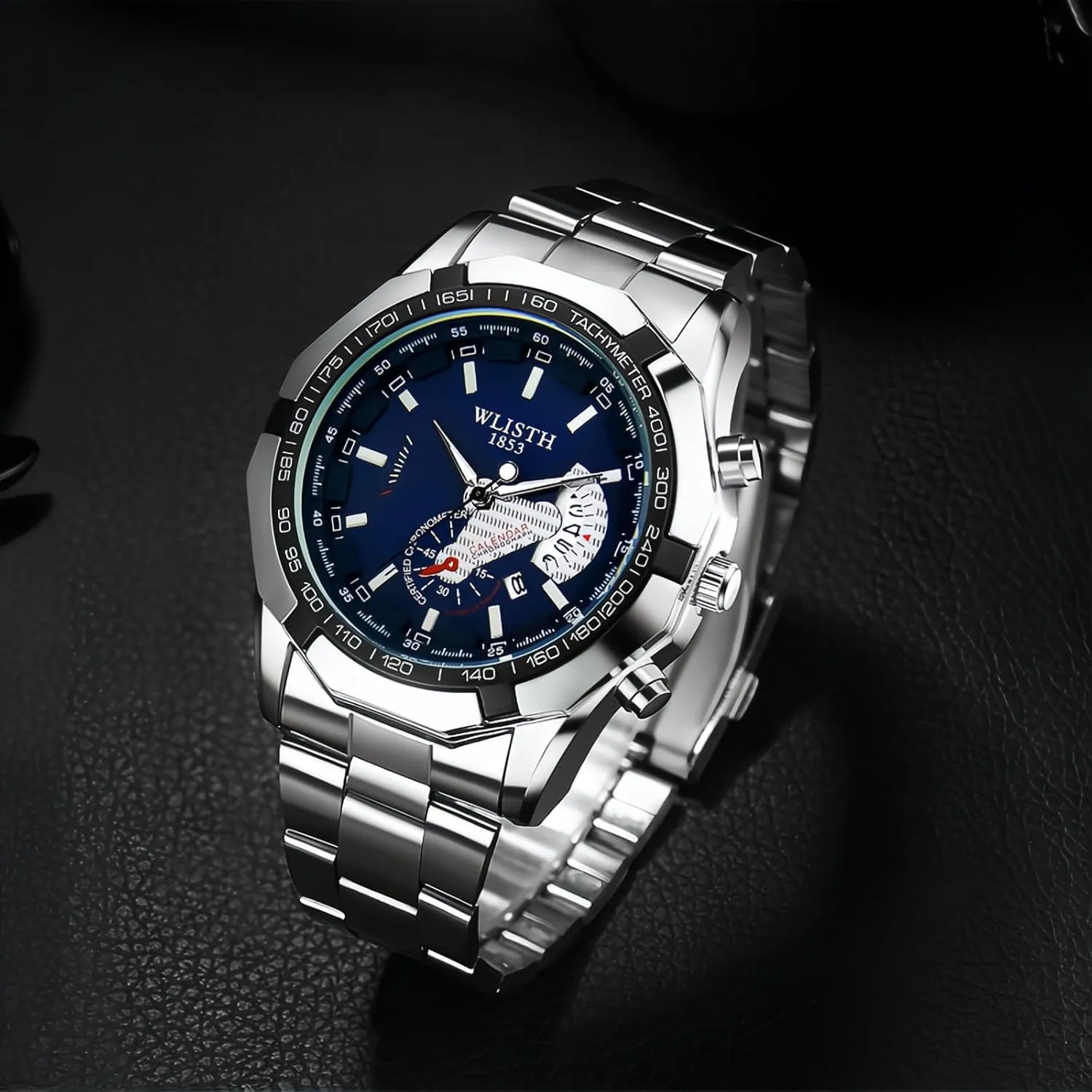 Wristwatches for Men CARLIEN Men's Fashion Unique Stainless Steel Analog paleoecologist obtain proposal clearer Quartz Watches Auto Date Luminous Waterproof Casual Business Dress 