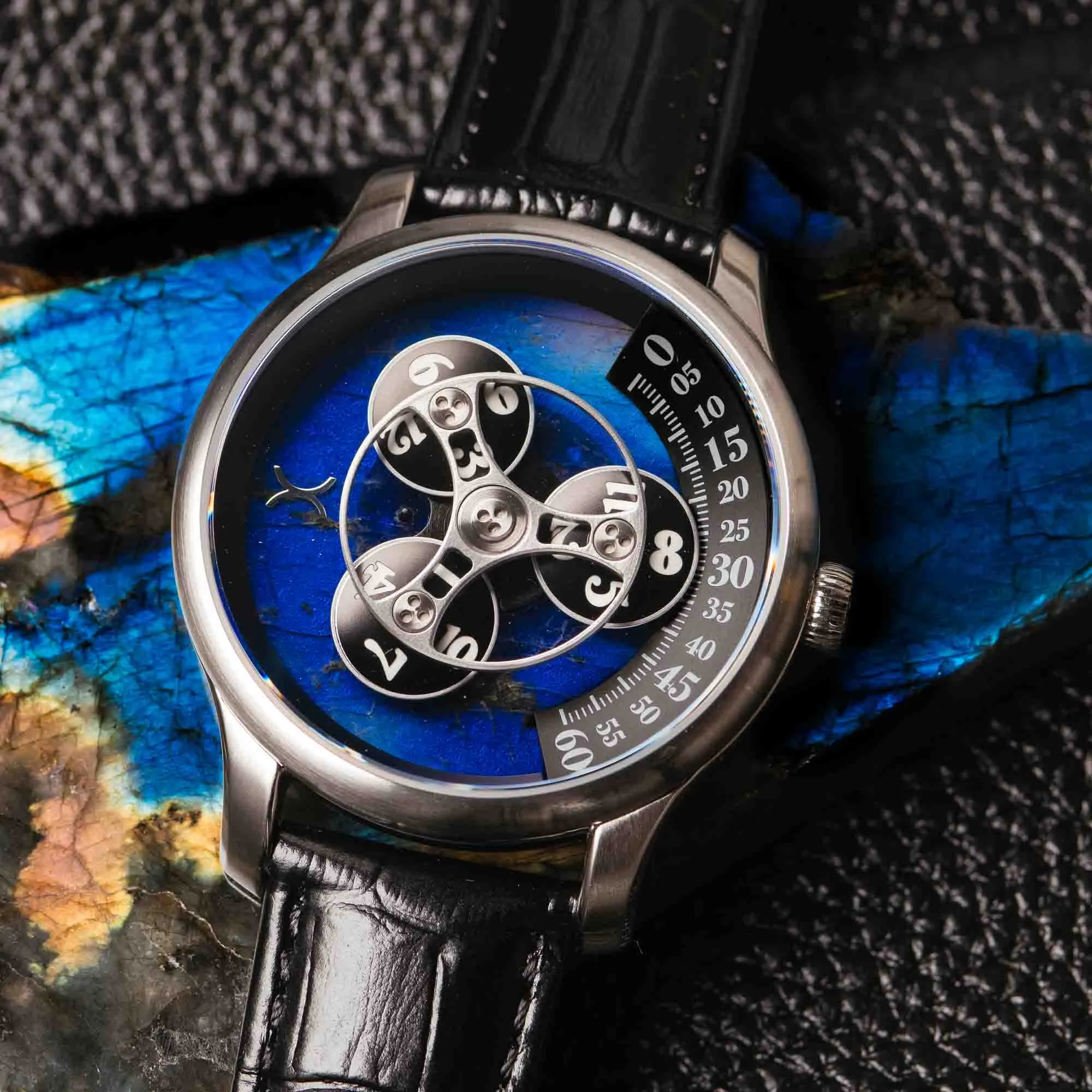 Xeric Triptych Automatic Wandering Hour Stone Edition Labradorite